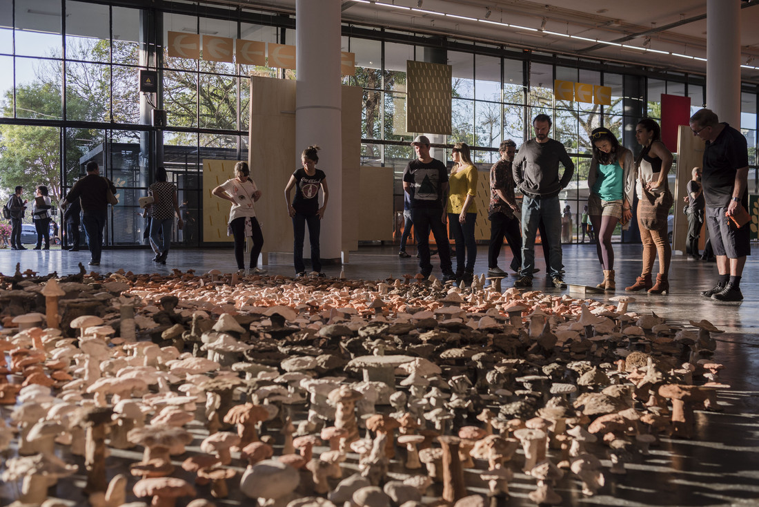 Exposição de Antonio Ballester Moreno durante abertura ao público da 33a Bienal de São Paulo.